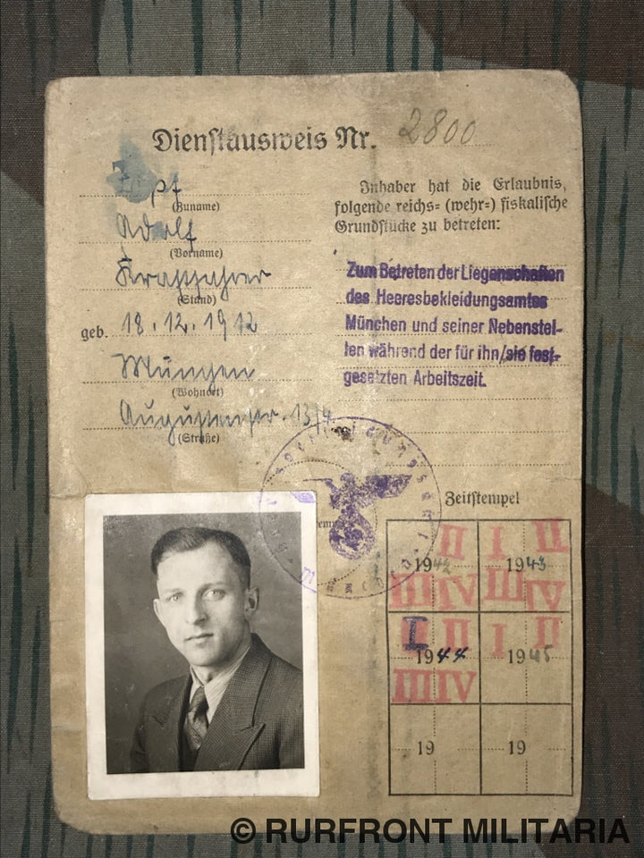 Wehrpass Set Wolf Zöpf Kraftfahrer.