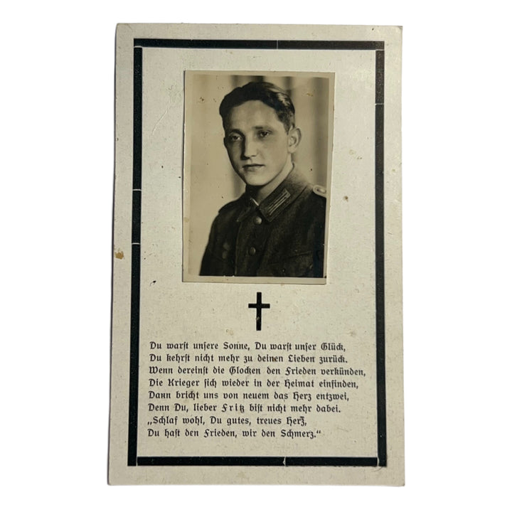 BIDPRENT FRITZ GORRISSEN Dülken GRENADIER REGIMENT INFANTERIE-STURMABZEICHEN K.I.A. 1944