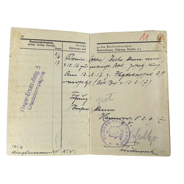 Duitse wo1 papierset fliegertruppe jagdstaffel 29