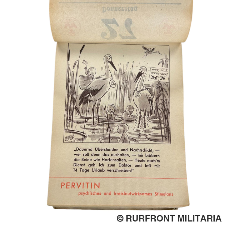 Ärzte Kalender 1941 Temmler-Werke Berlin-Johannisthal met Pervitin reclame.