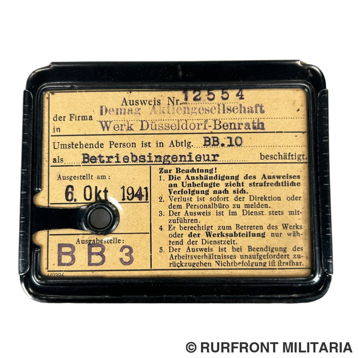 Ausweis Demag Werke 1941