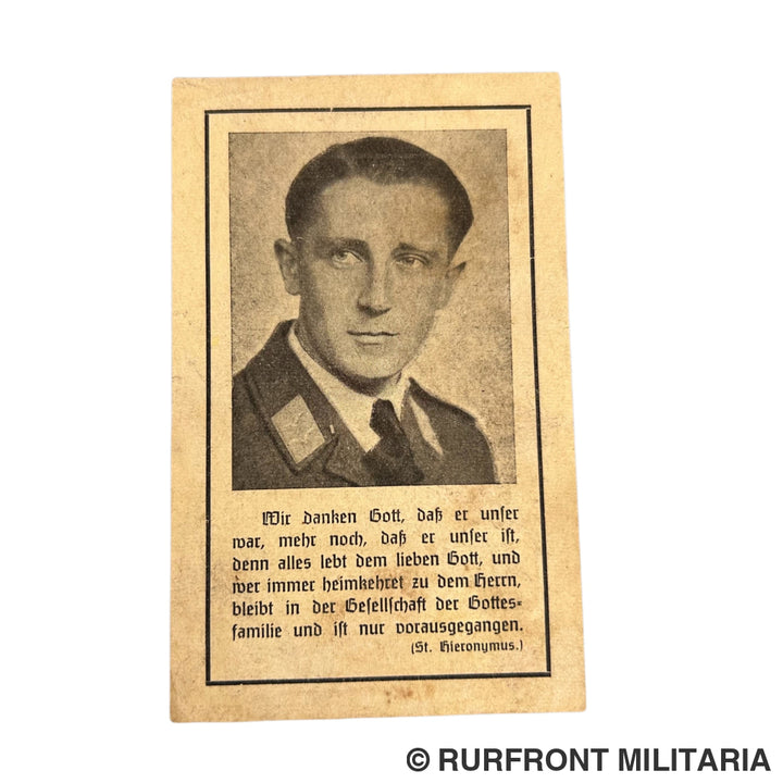 Bidprent Franz Männer Luftwaffe Ingenieur