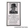 Bidprent Hans Kiermeier panzer pionier Bataillon k.i.a. Ostfront 1944