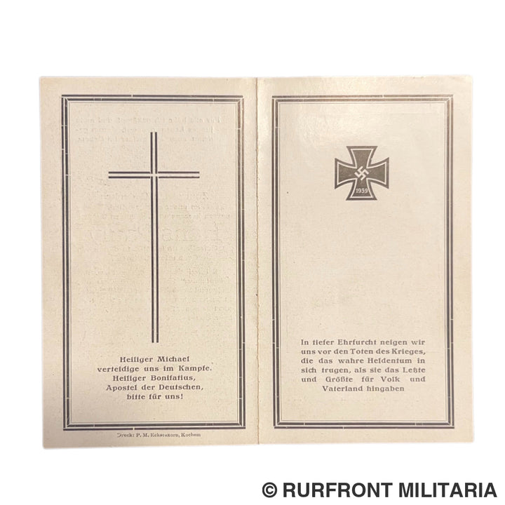 BIDPRENT HANS PAULY GRENADIER REGIMENT K.I.A. OSTFRONT 1943