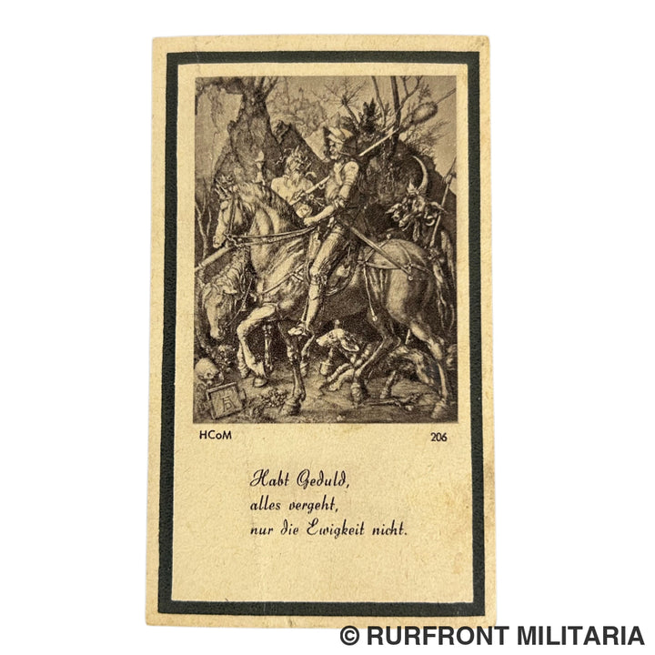 Bidprent SS Sturmmann Josef Häubl Schützen Division Ostfront