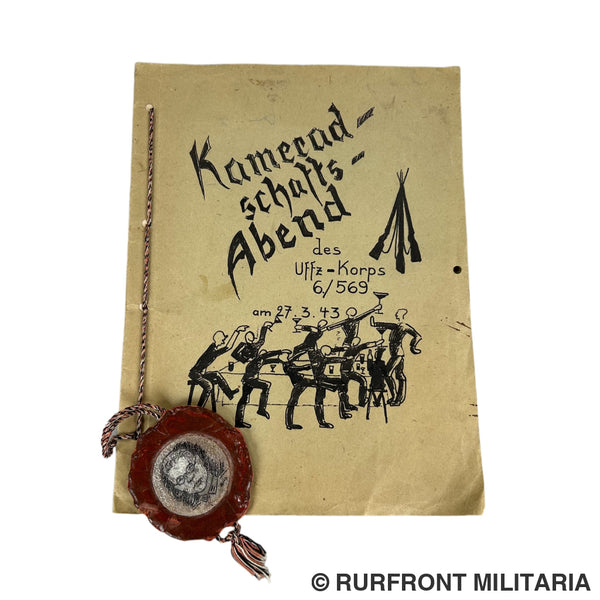 Bierzeitung kameradschaftsabend des Uffz-Korps des 6./569 Saint Chamas/Rivesaltes France 1943.