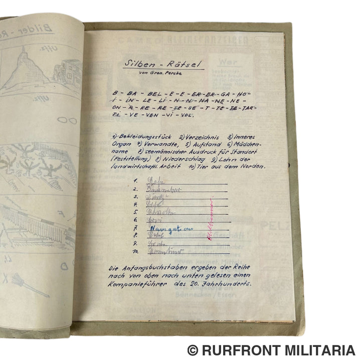 Bierzeitung kameradschaftsabend des Uffz-Korps des 6./569 Saint Chamas/Rivesaltes France 1943.