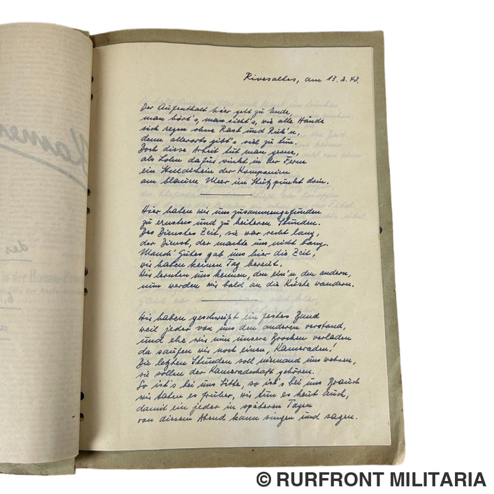 Bierzeitung kameradschaftsabend des Uffz-Korps des 6./569 Saint Chamas/Rivesaltes France 1943.