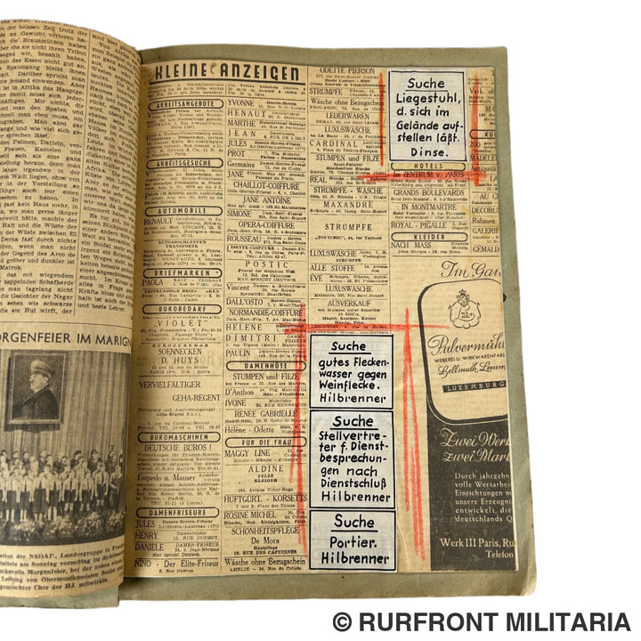 Bierzeitung kameradschaftsabend des Uffz-Korps des 6./569 Saint Chamas/Rivesaltes France 1943.