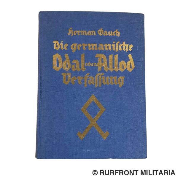 Boek Die Germanische Odal Oder Allod Verfassung 1934