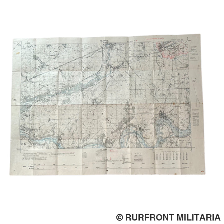 Britse Wo1 Trench Map 1916