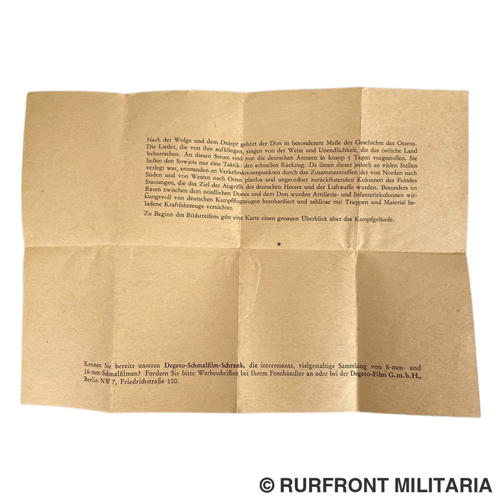 Degeto folge 37 weltspiegel 16mm film 1942 kämpfe schwischen Donez und Don Ostfront
