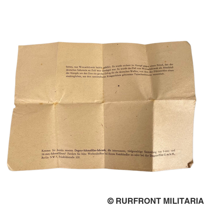 Degeto folge 40 weltspiegel 16mm film 1942 sturm auf armawyr und woroschilowsk Ostfront
