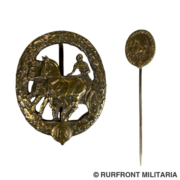 Deutsche Fahrer en Reiter Abzeichen set met oorkondes op naam van Heinz Fiedler