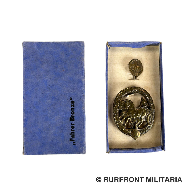 Deutsche Fahrer en Reiter Abzeichen set met oorkondes op naam van Heinz Fiedler