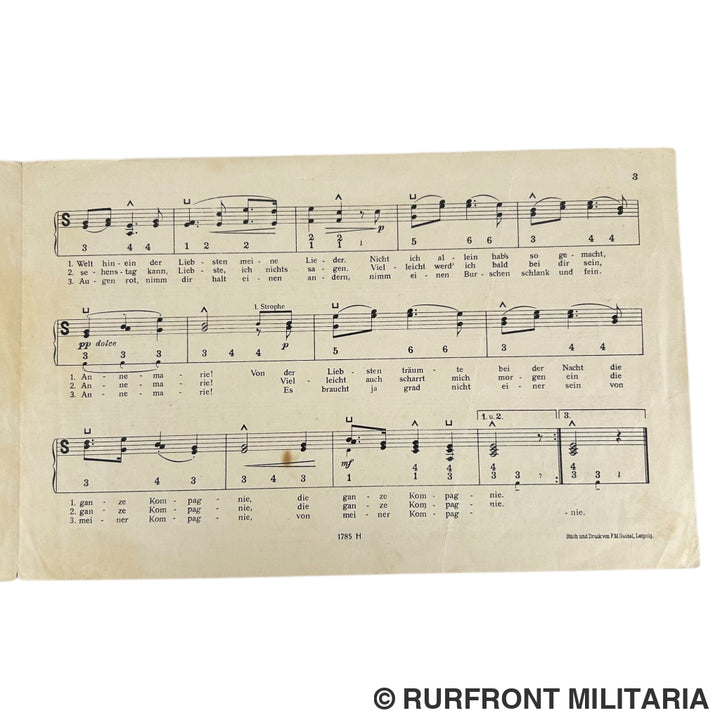 Duits notenboekje voor Harmonika Im feldquartier 1938