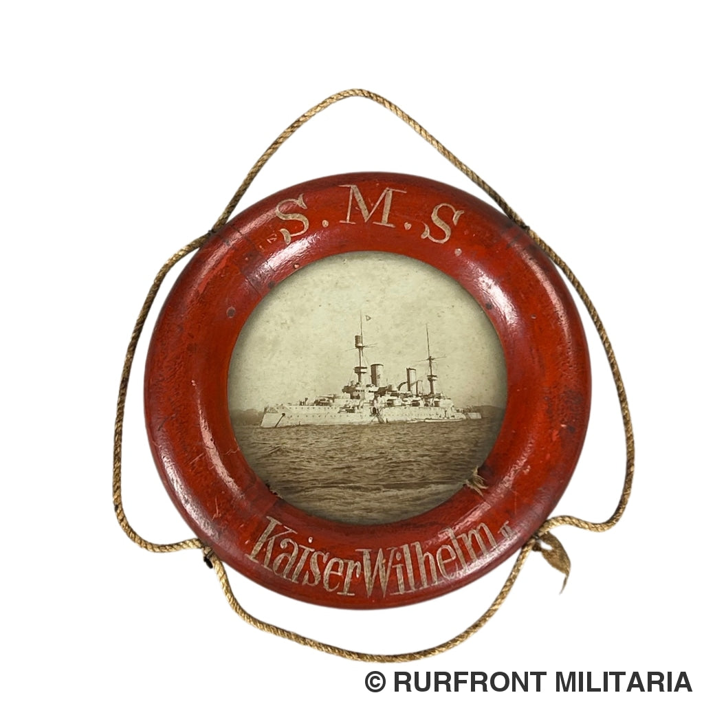German pre-WW1 photo frame lifebuoy SMS Kaiser Wilhelm – Rurfront Militaria