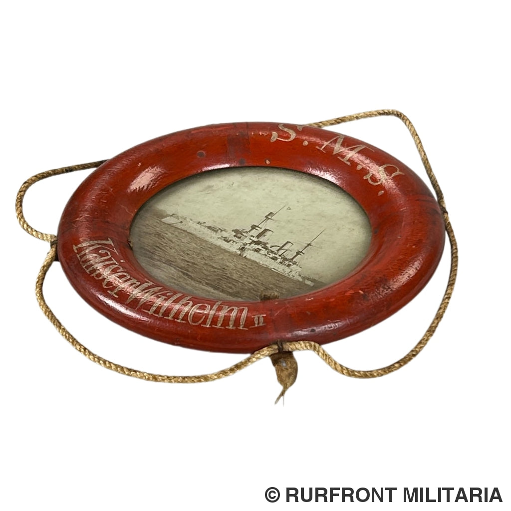 German pre-WW1 photo frame lifebuoy SMS Kaiser Wilhelm – Rurfront Militaria