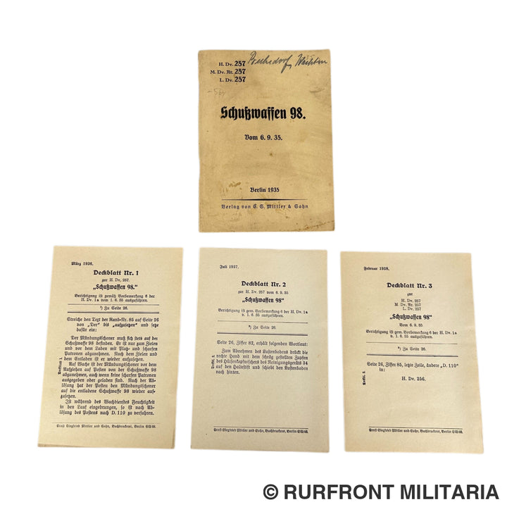 Duitse Schusswaffen 98 handleiding 1935 zeldzaam!
