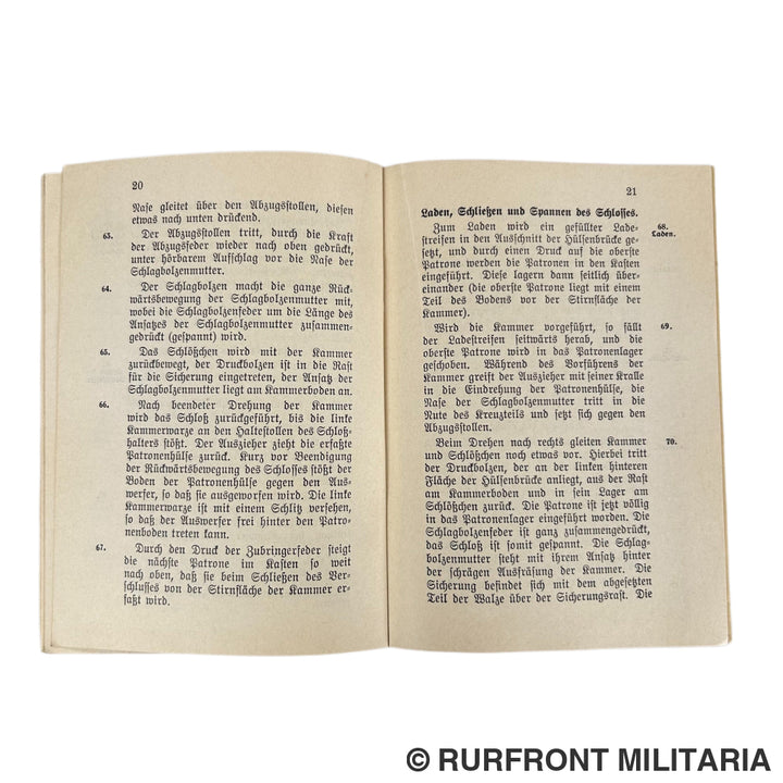 Duitse Schusswaffen 98 handleiding 1935 zeldzaam!