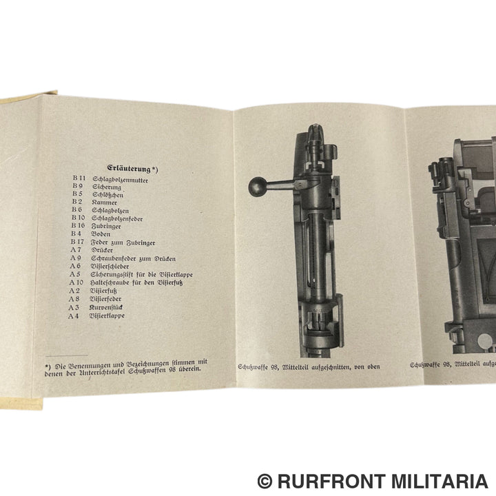 Duitse Schusswaffen 98 handleiding 1935 zeldzaam!