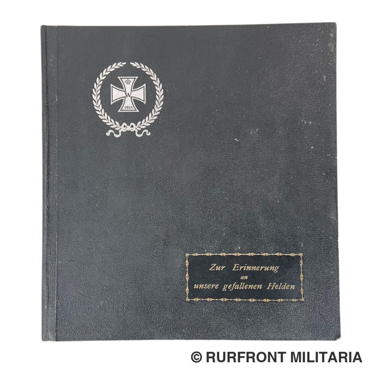 Duitse wo1 bidprentenalbum Westfront France Belgium 100 bidprenten Regio Landkreis Straubing-Bogen.