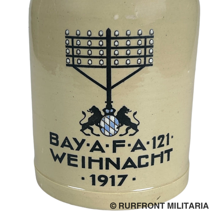 Duitse wo1 bierpul bayerische Armee fernsprechabteilung 121 Weihnacht 1917