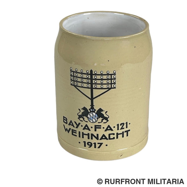 Duitse wo1 bierpul bayerische Armee fernsprechabteilung 121 Weihnacht 1917