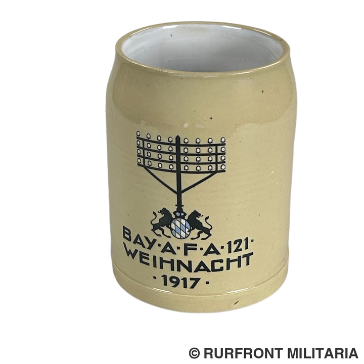 Duitse wo1 bierpul bayerische Armee fernsprechabteilung 121 Weihnacht 1917