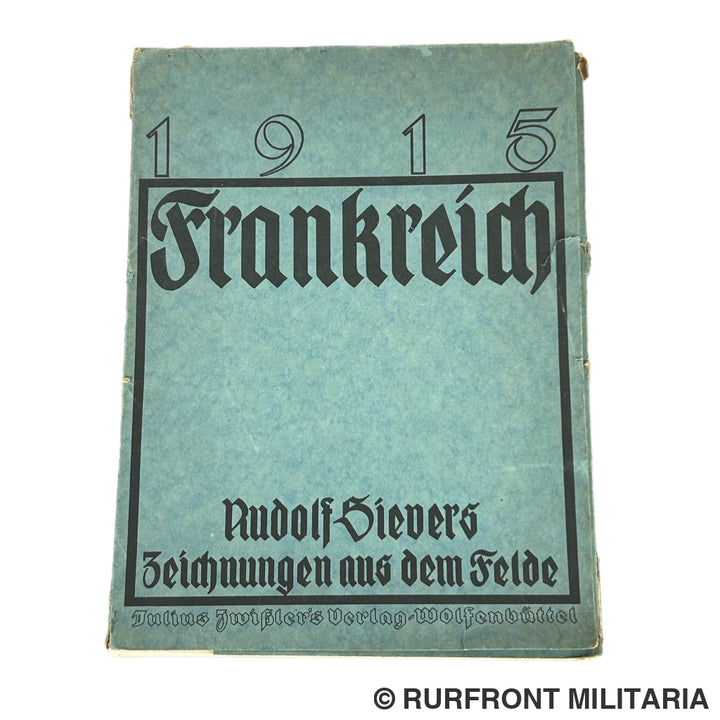 Duitse Wo1 Bildermappe Frankreich 1915 Rudolf Sievers