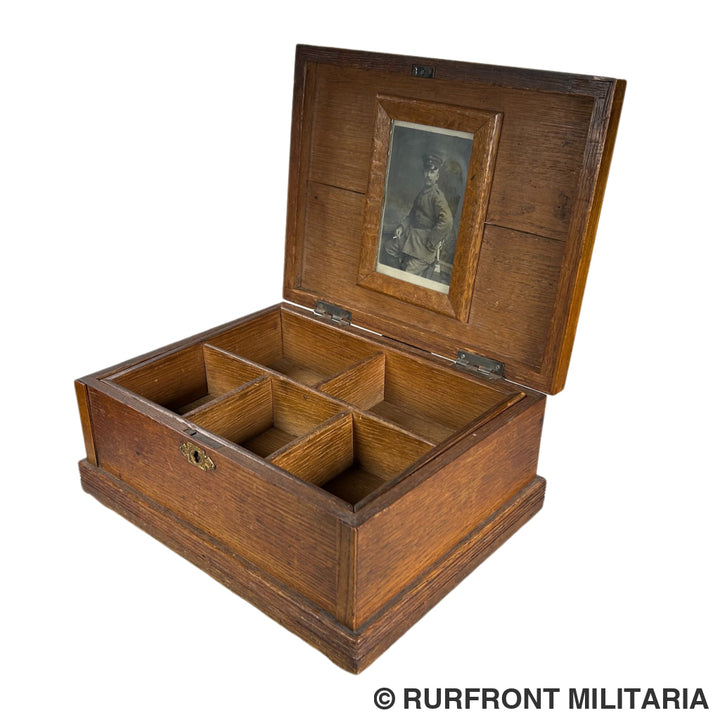 Duitse wo1 houten schmuck herinnerings kist