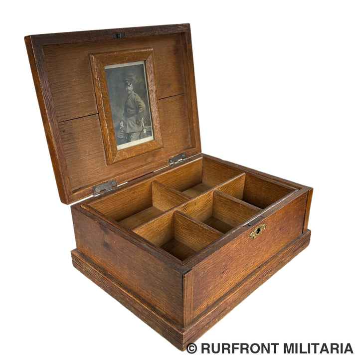 Duitse wo1 houten schmuck herinnerings kist