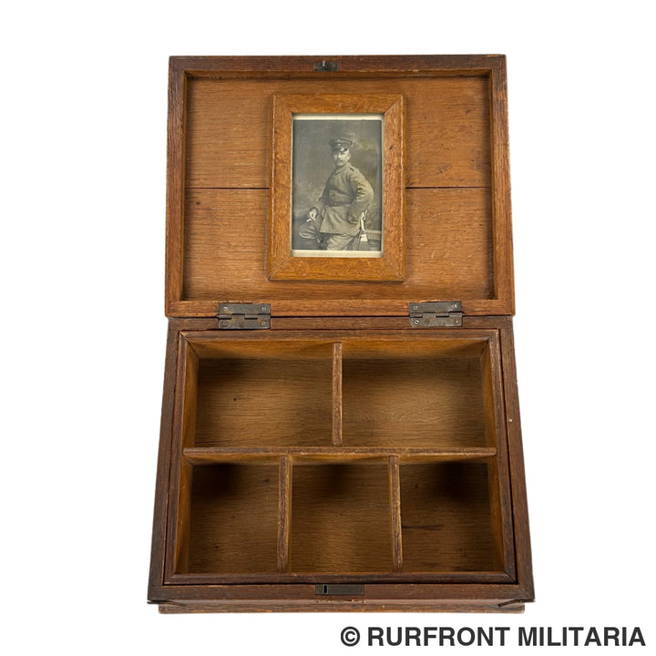 Duitse wo1 houten schmuck herinnerings kist