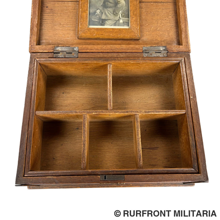 Duitse wo1 houten schmuck herinnerings kist