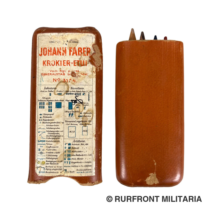 Duitse wo1 Krokier Etui Johann Faber no. 3144