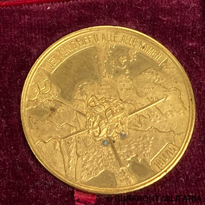 Duitse Wo1 Medaille Der König Rief Und Alle Kamen 1914/15