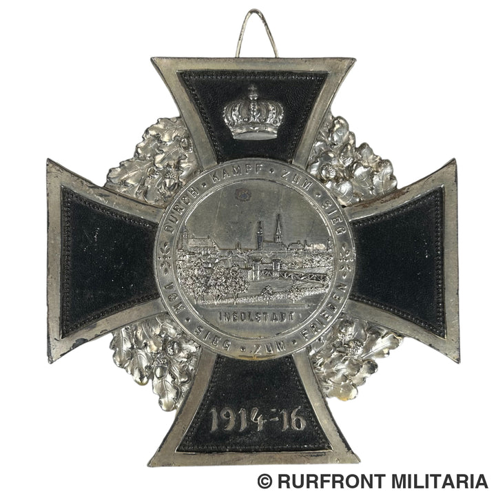 Duitse wo1 plaquette Durch Kampf zum Sieg Ingolstadt 1914-16
