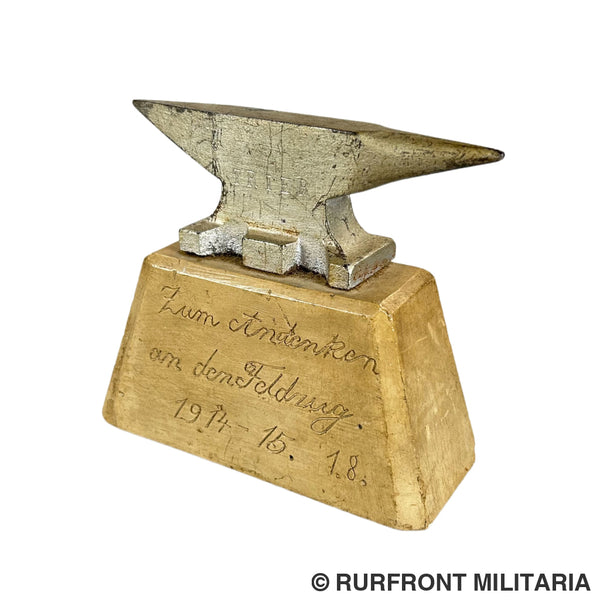 Feldzug 1914-15 Miniatuur Aambeeld Op Sokkel