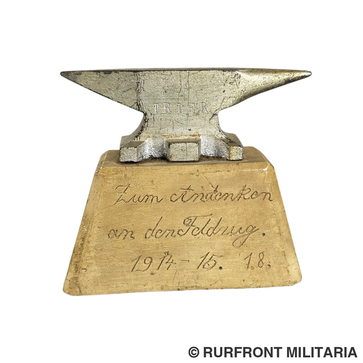 Feldzug 1914-15 Miniatuur Aambeeld Op Sokkel