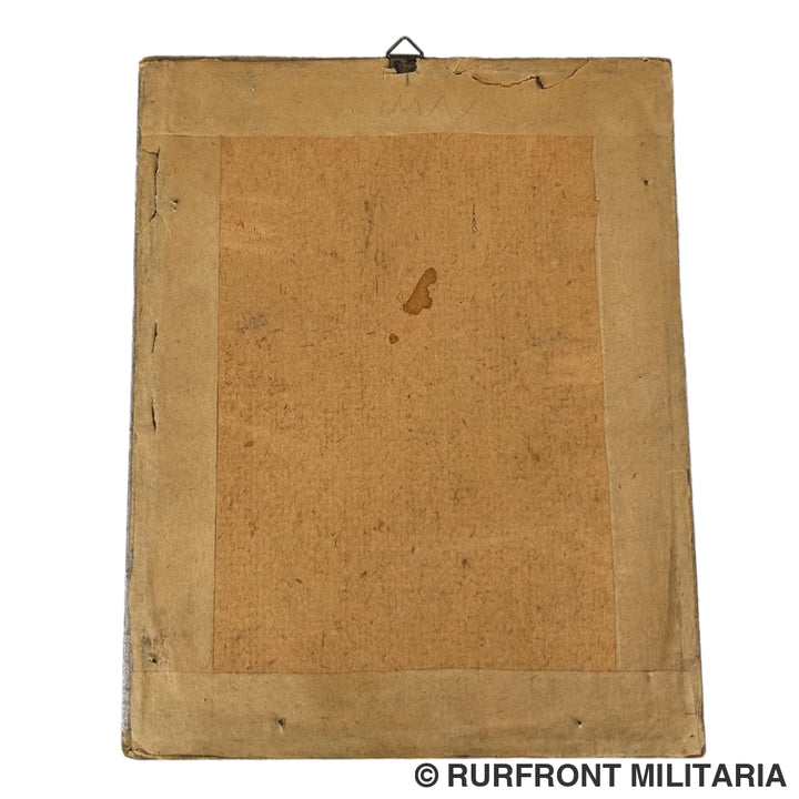 Foto Luftwaffe soldaat met m43 feldmütze