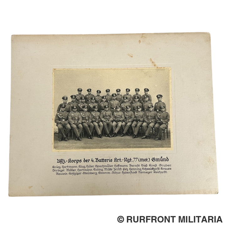 Foto Uffz. Korps 4.Batterie Artillerie Regiment 77