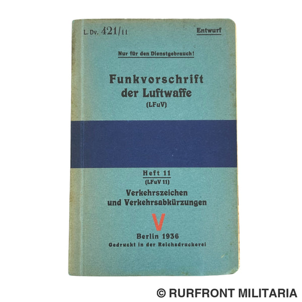 Funkvorschrift Der Luftwaffe Heft 11 Verkehrszeichen Und Verkehrsabkürzungen Legion Condor.