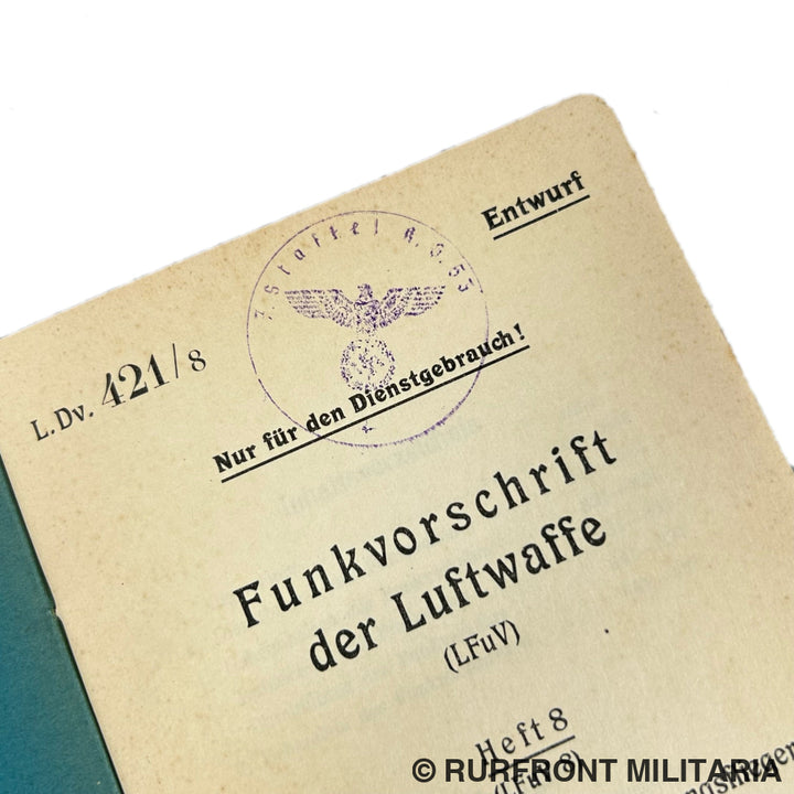 Funkvorschrift Der Luftwaffe Heft 8 Funkbetrieb Nahaufklärungsflieger Legion Condor.