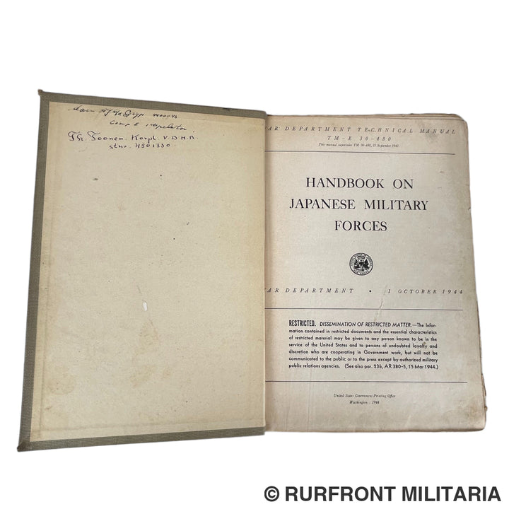 Handbook on Japanese Military forces 1944 op Nederlandse naam