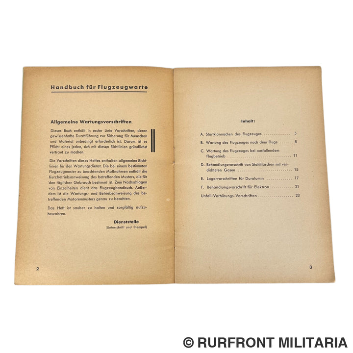 Handbuch für Flugzeugwarte 1941