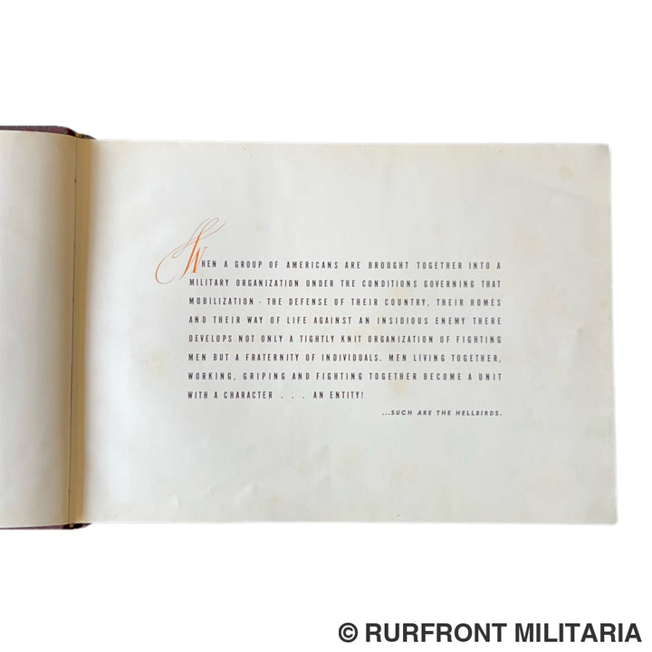 Hellbird war Book 1945 gesigneerd door colonel F. Kalberer very rare!