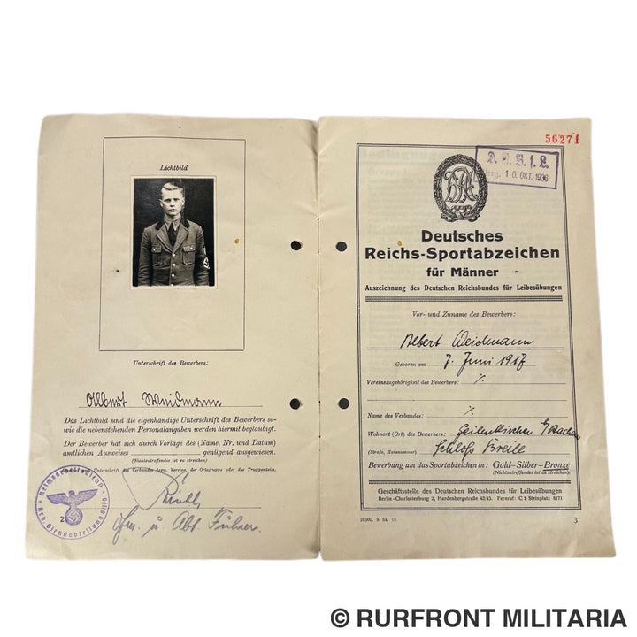 Hj/RAD papierset Albert Weidmann HJ Fliegerschar