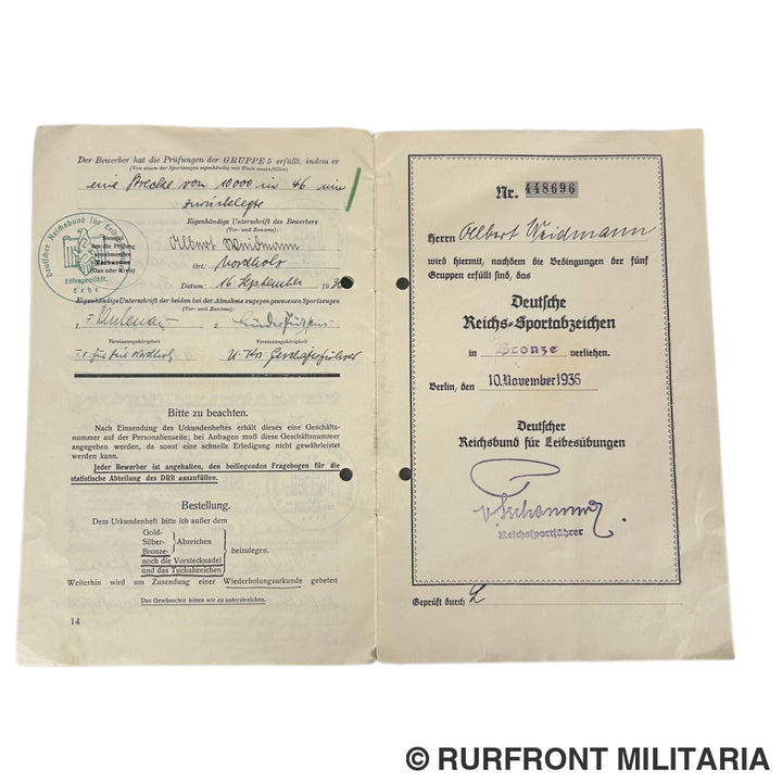 Hj/RAD papierset Albert Weidmann HJ Fliegerschar