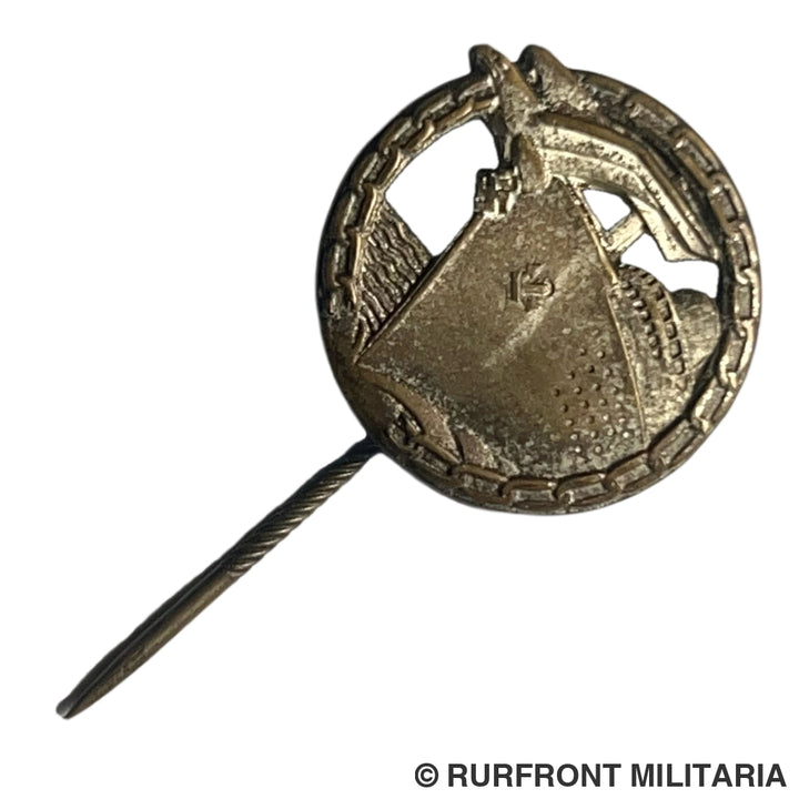 Kriegsmarine Blockadebrecherabzeichen Halbminiatur 26mm - Buntmetall