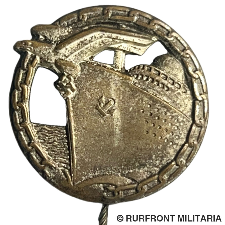 Kriegsmarine Blockadebrecherabzeichen Halbminiatur 26mm - Buntmetall